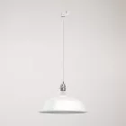 Ceramic pendant lamp for rail, with Harbour lampshade