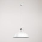 Ceramic pendant lamp for rail, with Harbour lampshade