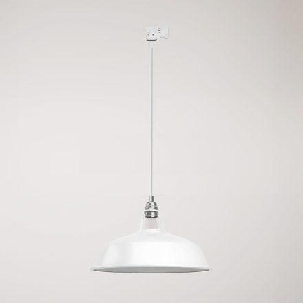 Ceramic pendant lamp for rail, with Harbour lampshade
