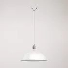 Ceramic pendant lamp for rail, with Harbour lampshade