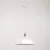 Ceramic pendant lamp for rail, with Harbour lampshade