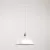 Ceramic pendant lamp for rail, with Harbour lampshade