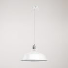 Ceramic pendant lamp for rail, with Harbour lampshade