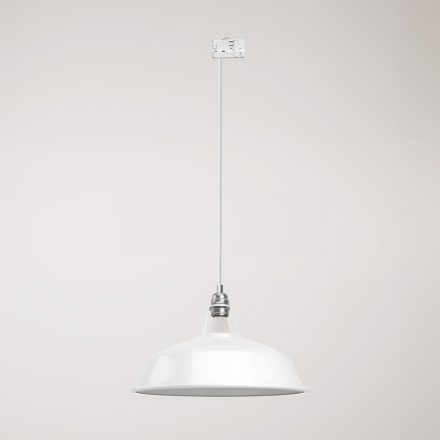 Ceramic pendant lamp for rail, with Harbour lampshade