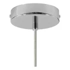 Suspended lamp with textile cable, Harbour lampshade and metal details - Made in Italy - Bulb included