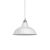 Suspended lamp with textile cable, Bistrot lampshade and metal details - Made in Italy