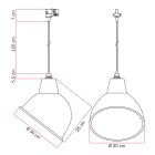 Suspended lamp with Broadway shade