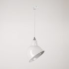Suspended lamp with Broadway shade