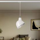 Suspended lamp with Broadway shade