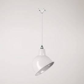 Suspended lamp with Broadway shade
