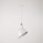 Suspended lamp with Broadway shade