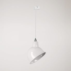 Suspended lamp with Broadway shade