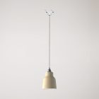 Suspended lamp with Vaso shade and rail adapter