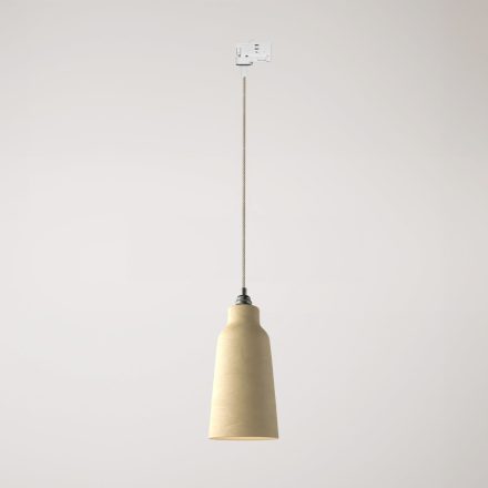 Suspended lamp Bottiglia with shade and rail adapter