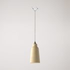 Suspended lamp Bottiglia with shade and rail adapter