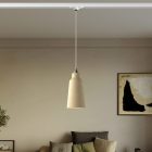 Suspended lamp Bottiglia with shade and rail adapter