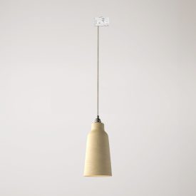 Suspended lamp Bottiglia with shade and rail adapter