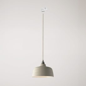 Coppa pendant lamp with shade and rail adapter