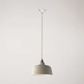 Coppa pendant lamp with shade and rail adapter