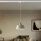 Coppa pendant lamp with shade and rail adapter