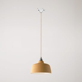 Coppa pendant lamp with shade and rail adapter