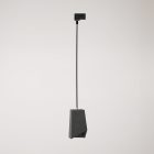 Suspended lamp for rails, Prisma concrete lampshade