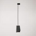 Suspended lamp for rails, Prisma concrete lampshade