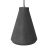  Hanging lamp with textile cable, funnel cement lampshade and metal details - Made in Italy - Including bulb