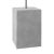Suspended lamp with textile cable, Cube cement lampshade and metal finish - Made in Italy - Bulb included