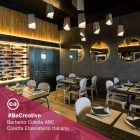 Suspended lamp with textile cable, Cube cement lampshade and metal finish - Made in Italy - Bulb included