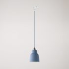 Suspended lamp with Vaso shade and rail adapter