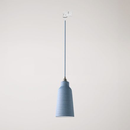 Suspended lamp Bottiglia with shade and rail adapter