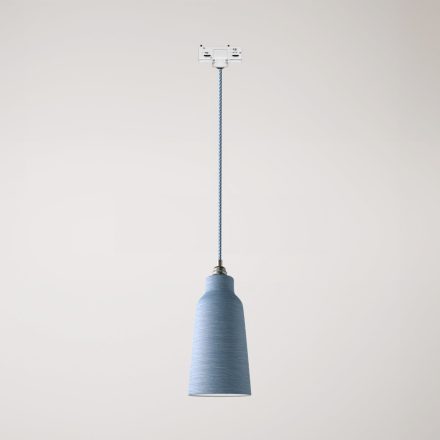 Suspended lamp Bottiglia with shade and rail adapter