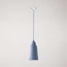 Suspended lamp Bottiglia with shade and rail adapter