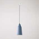 Suspended lamp Bottiglia with shade and rail adapter
