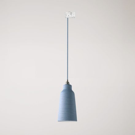 Suspended lamp Bottiglia with shade and rail adapter