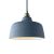 Suspended lamp with textile cable, Cup ceramic lampshade and metal details - Made in Italy - Bulb included