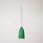 Suspended lamp Bottiglia with shade and rail adapter