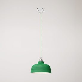 Coppa pendant lamp with shade and rail adapter