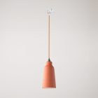 Suspended lamp Bottiglia with shade and rail adapter