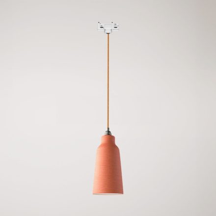 Suspended lamp Bottiglia with shade and rail adapter