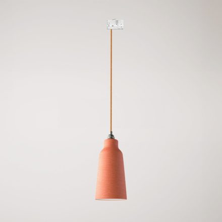 Suspended lamp Bottiglia with shade and rail adapter
