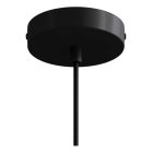 Suspended lamp with textile cable, E14 P-Light lamp holder and metal details - Made in Italy - Bulb included