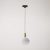 Metal rail-mounted pendant lamp in contrasting design