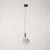 Metal rail-mounted pendant lamp in contrasting design