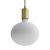 Suspended lamp with textile cable and contrasting metal details - Made in Italy - Bulb included
