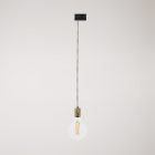 Suspended lamp with knurled aluminum lamp holder for rail