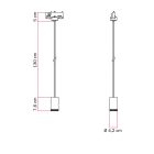 Single spotlight Mini Spotlight GU1d0 for rail