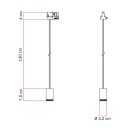 Single spotlight Mini Spotlight GU1d0 for rail