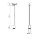 Single spotlight Mini Spotlight GU1d0 for rail